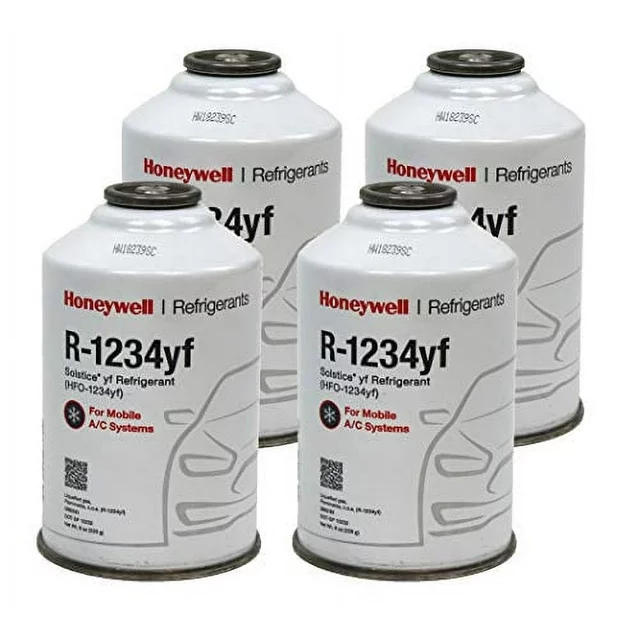 R-1234yf 4 x 8oz Cans HD Brass Honeywell